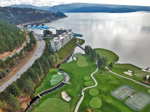 CDA Resort 11th And 12th Greens Aerial